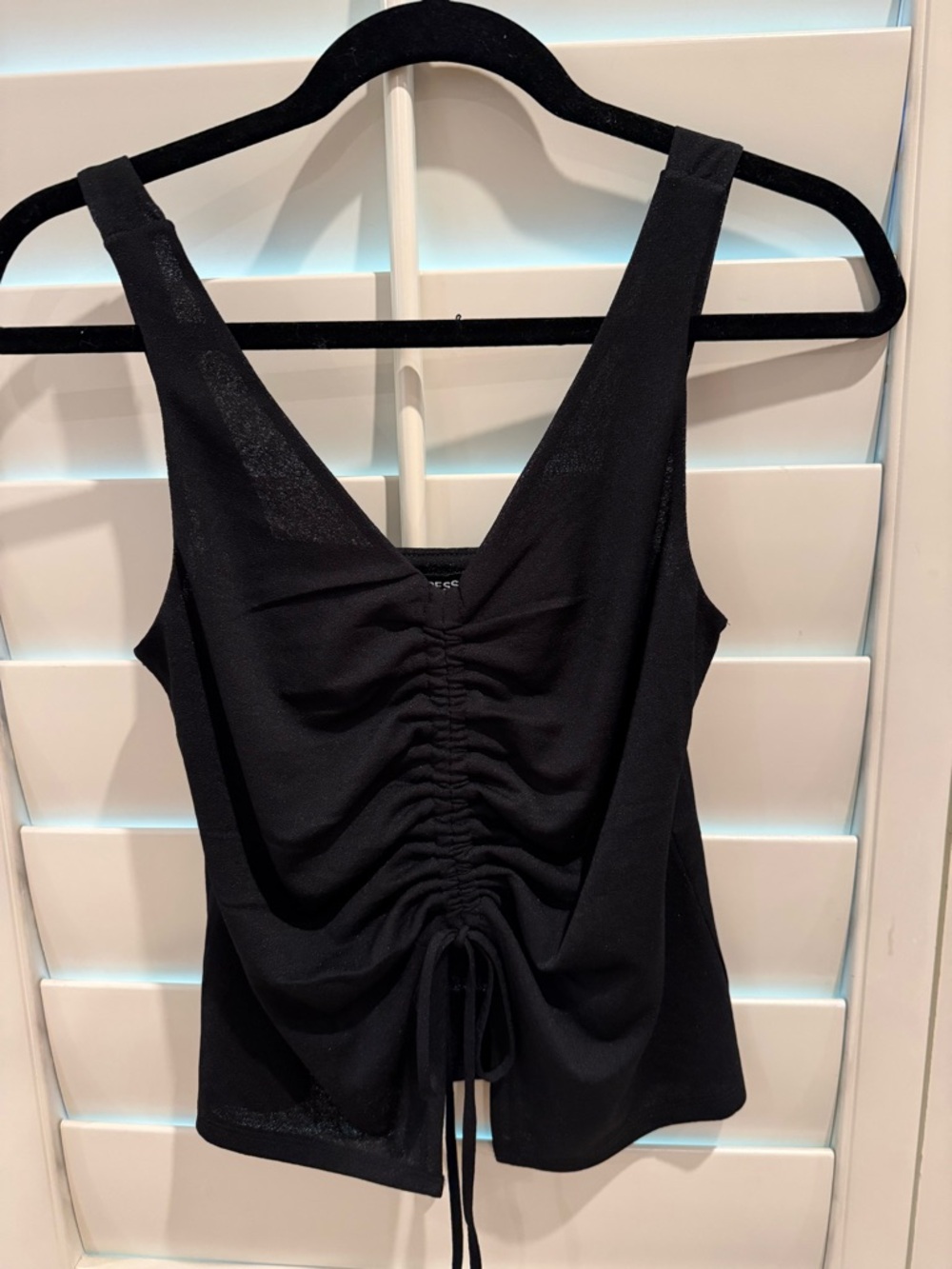 Express V-Neck Ruched Split Hem Tie Tank Size XS MWT